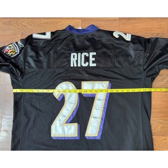 Baltimore Ravens Ray Rice #27 Reebok On Field Jersey Size 54 Black NFL - Picture 8 of 11